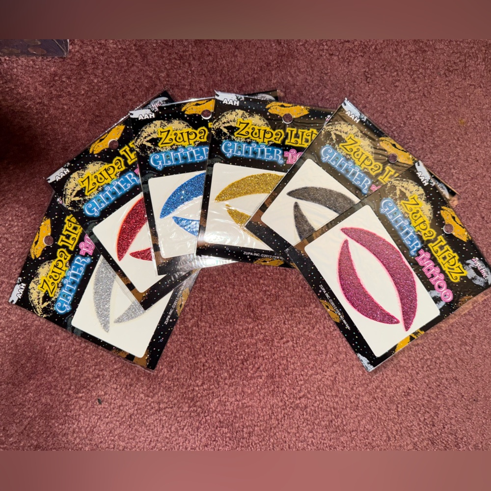 Zupa Lipz Glitter Tattoos - 6 Pack